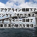 アクアライン橋脚下でダイビングと「すだて漁法」観察 〜ダイバー目線で東京湾の魅力を発信〜